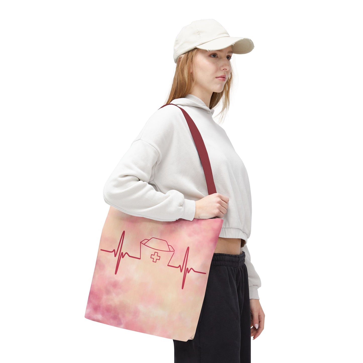 Nurse Heartbeat Tote Bag (AOP)