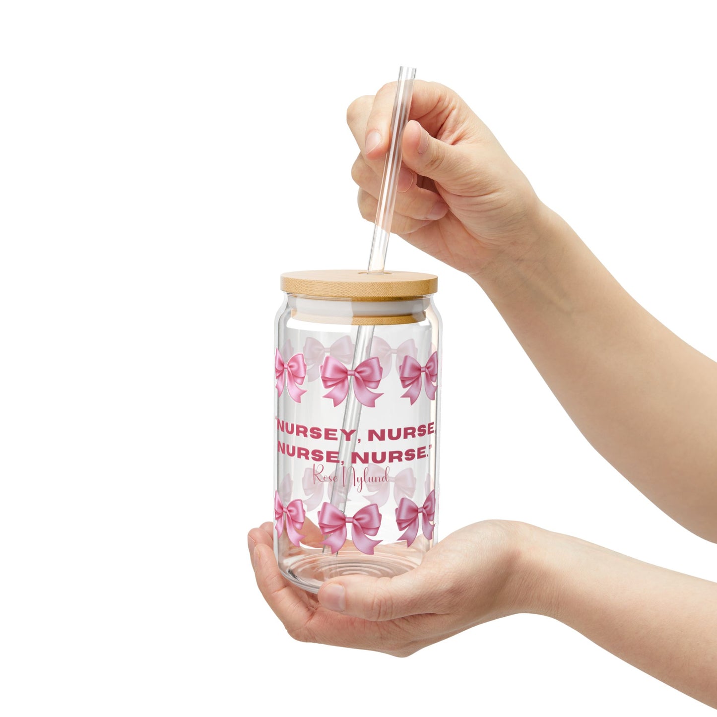 Nursey Nurse Sipper Glass, 16oz