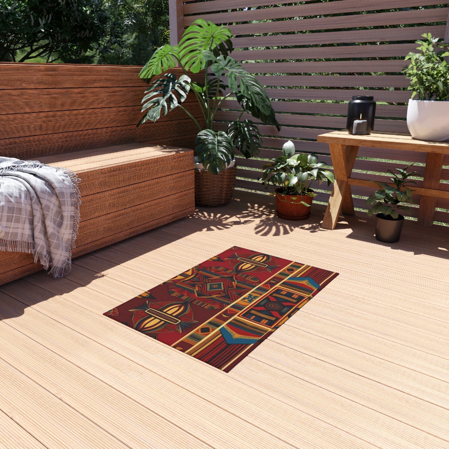 African Canvas Outdoor Rug