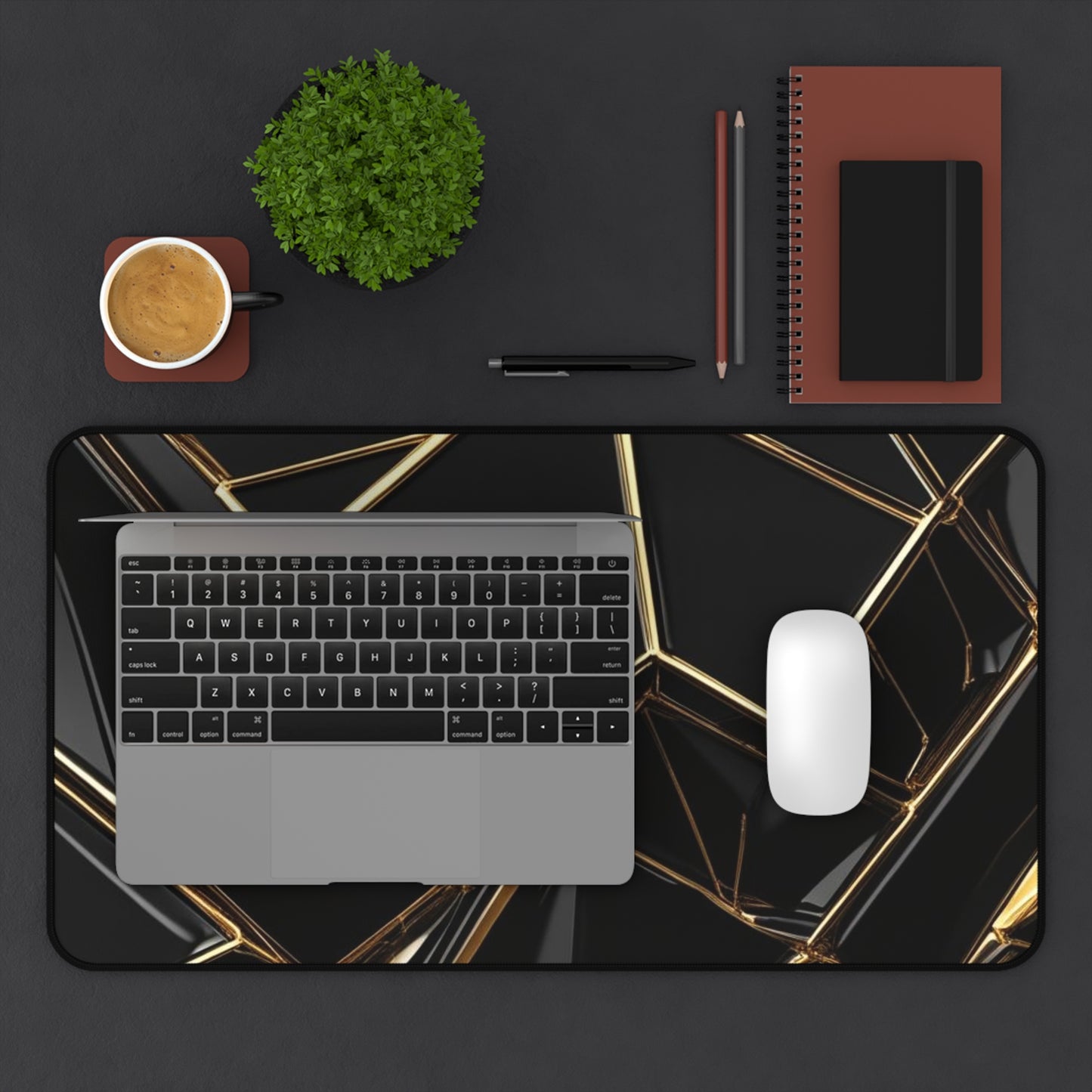 Obsidian Luxe Desk Mat