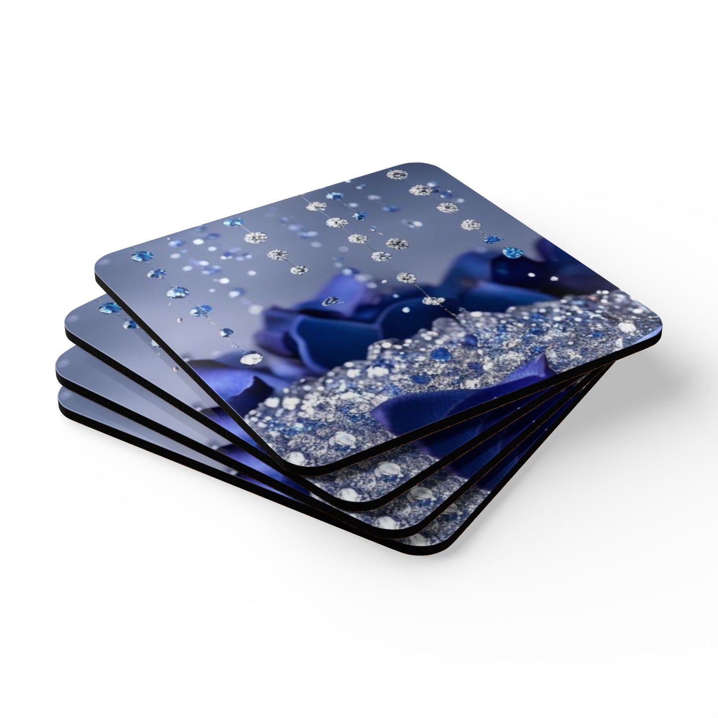 Crystal Rain Corkwood Coaster Set