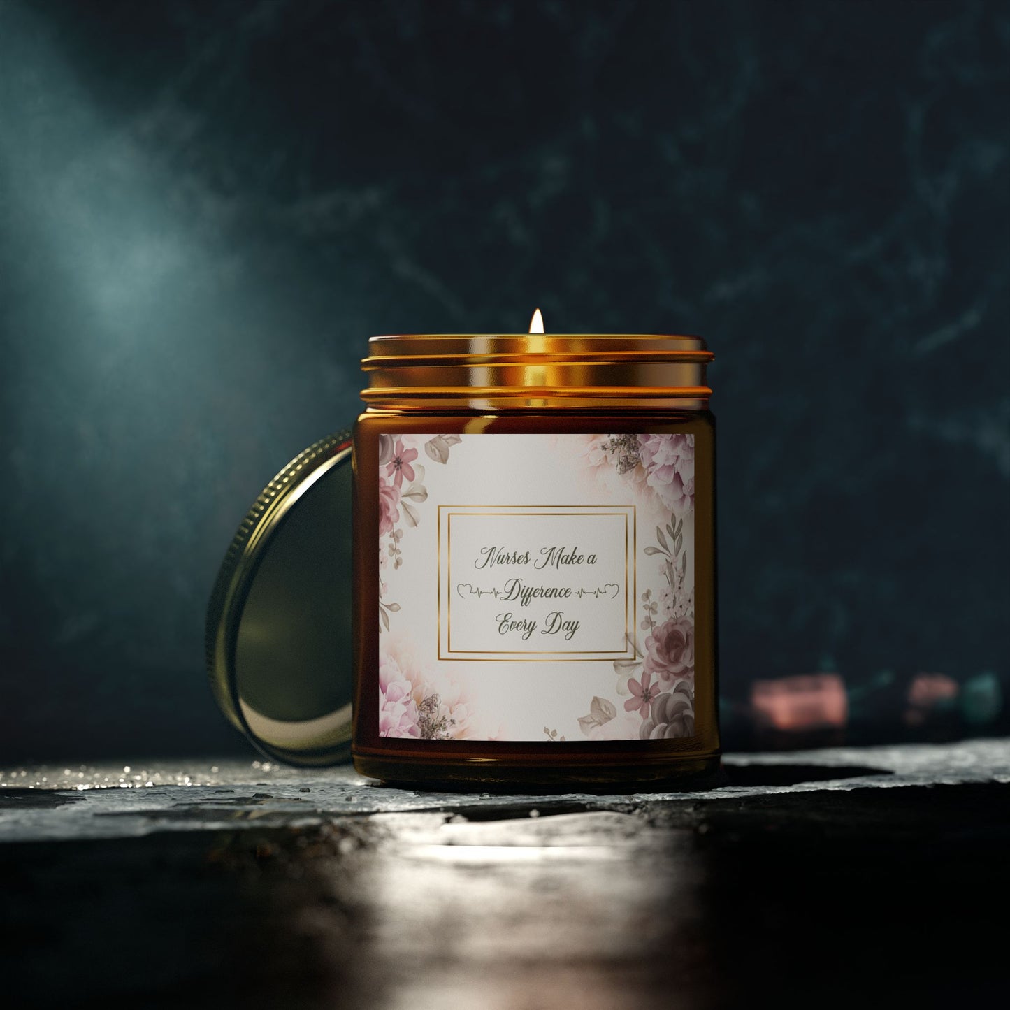 Nurses Make a Difference Scented Coconut Apricot Candles (4oz, 9oz)