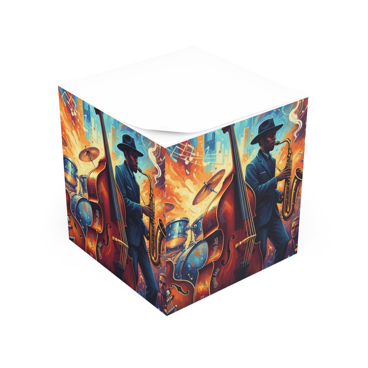 Jazz Music Note Cube