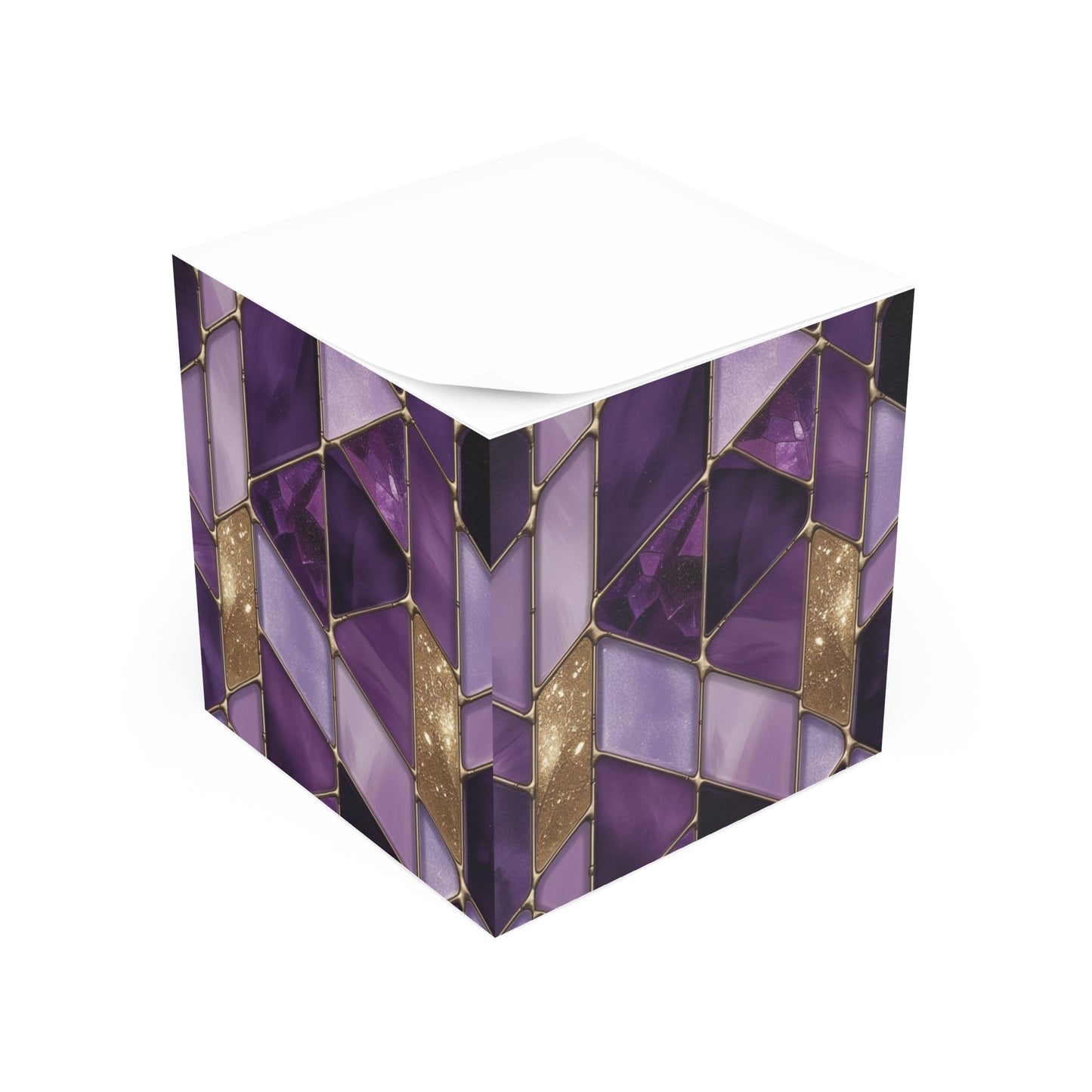 Amethyst Mosaic Note Cube