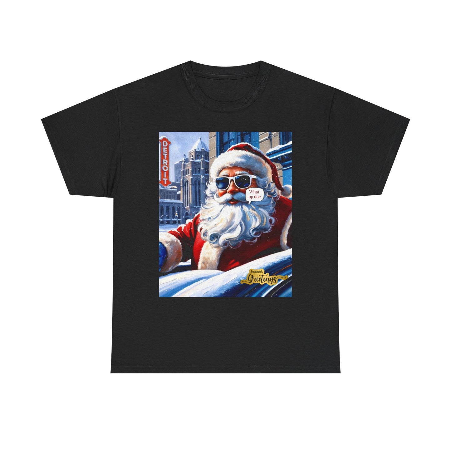 Motor City Santa Unisex Heavy Cotton Tee