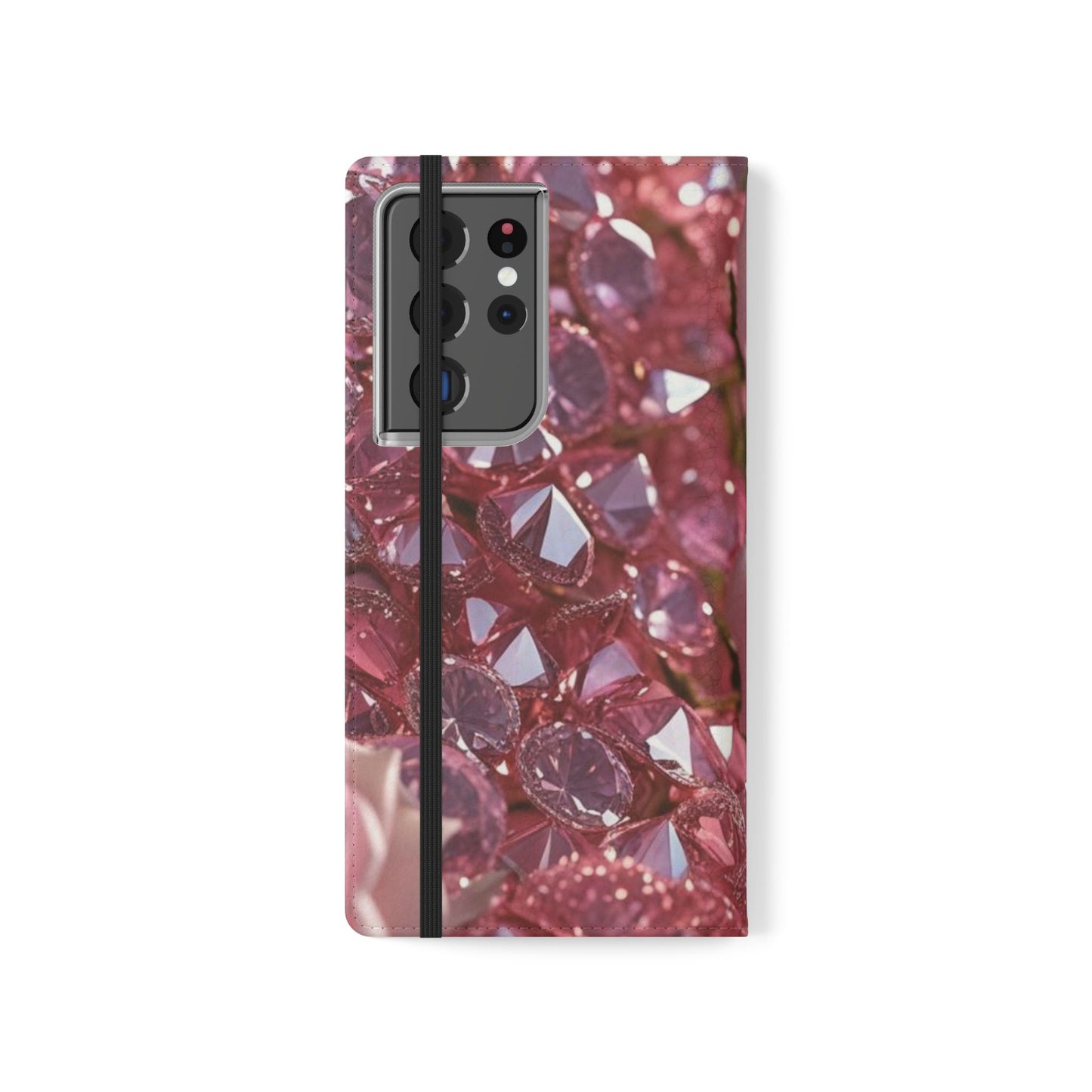 Pink Diamonds & Petals Flip Cases