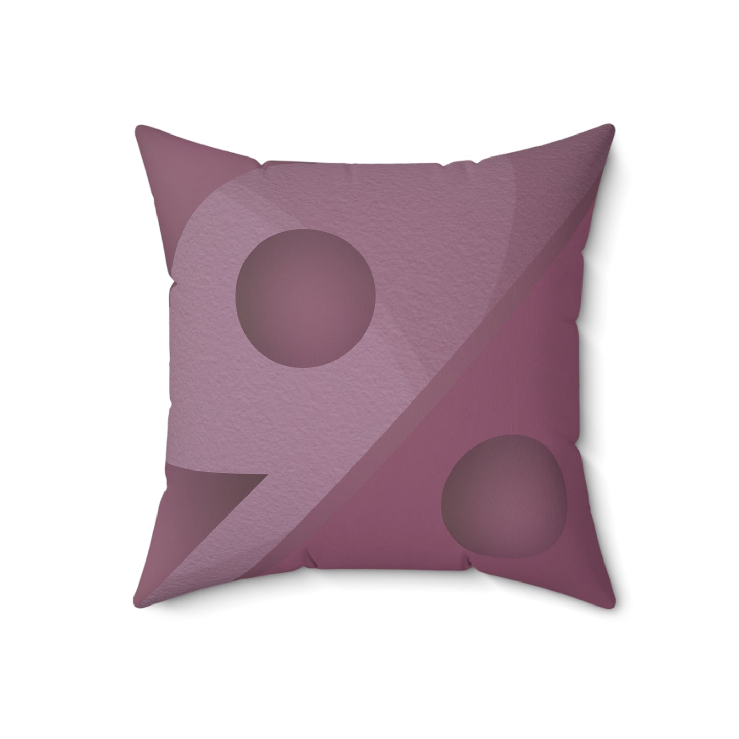Just Mauve-lous Faux Suede Square Pillow