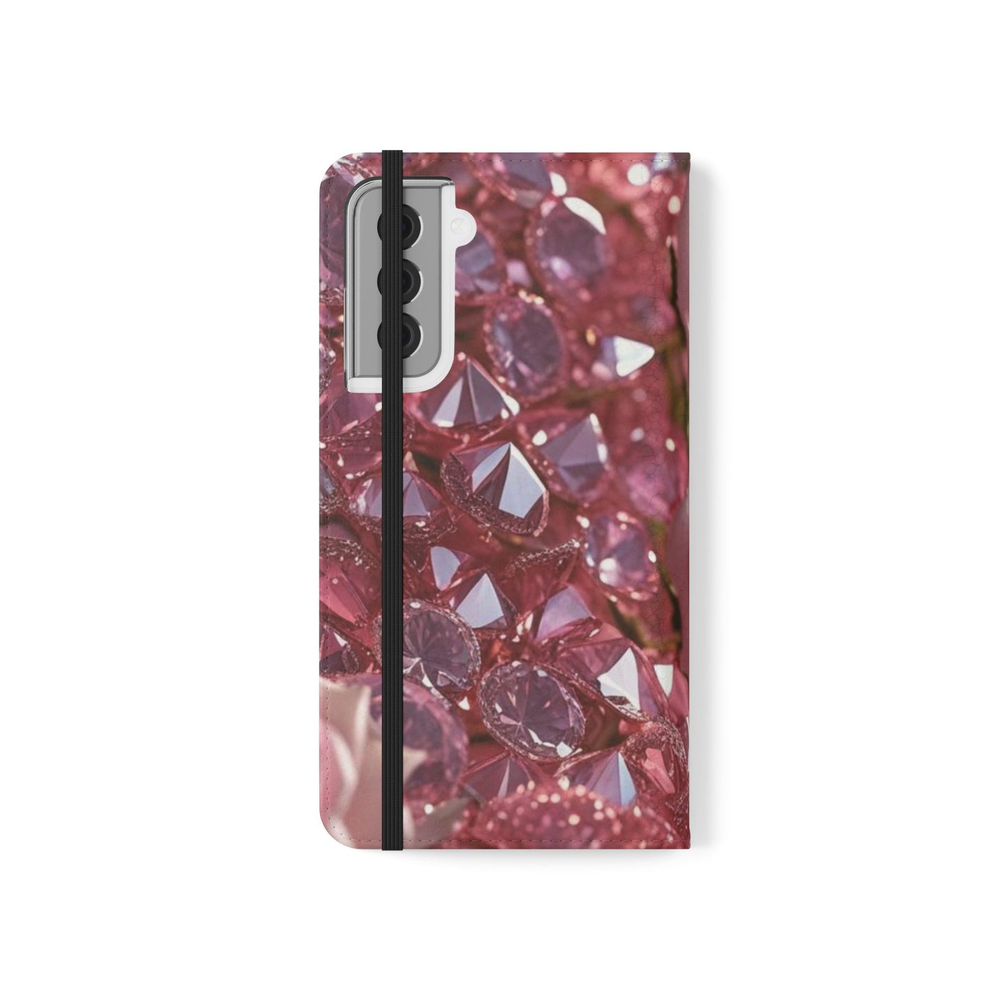 Pink Diamonds & Petals Flip Cases