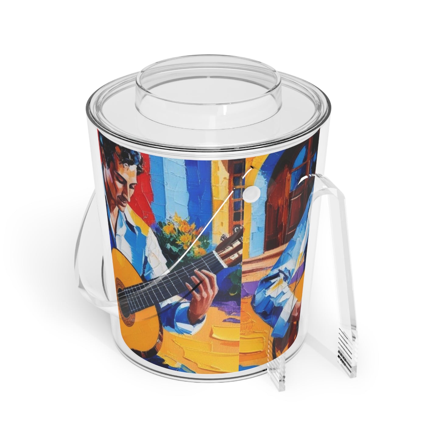 Spanish Guitar Ice Bucket with Tongs