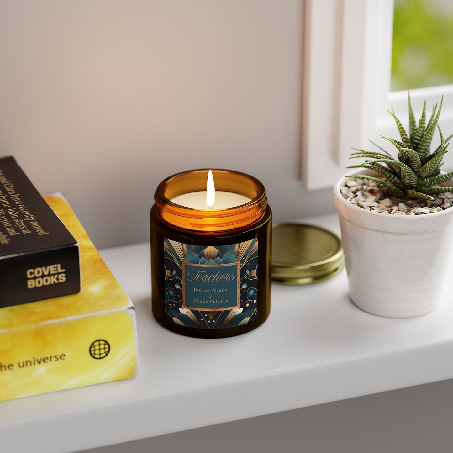 Teachers Scented Candles, Coconut Apricot Wax (4oz, 9oz)