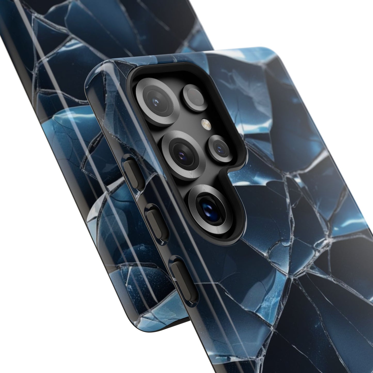 Crack'd (Dark Blue) Tough Cases