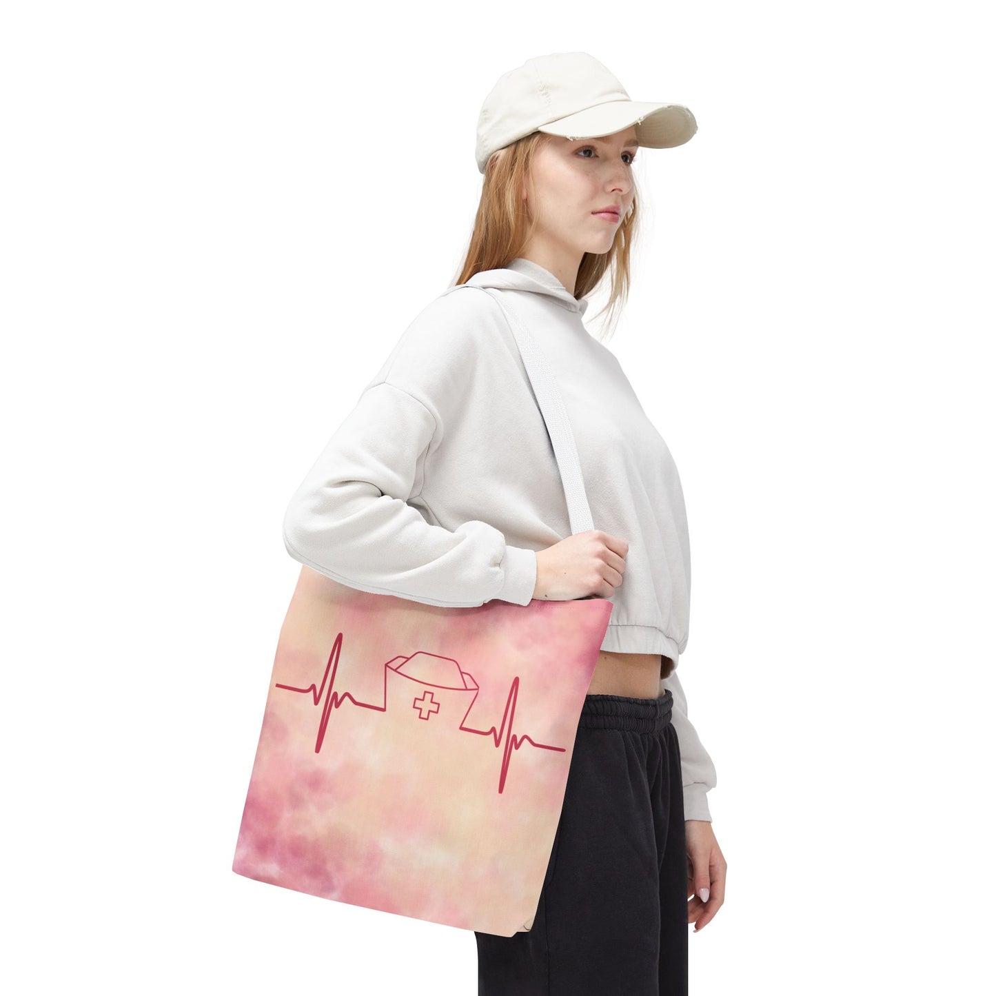 Nurse Heartbeat Tote Bag (AOP)