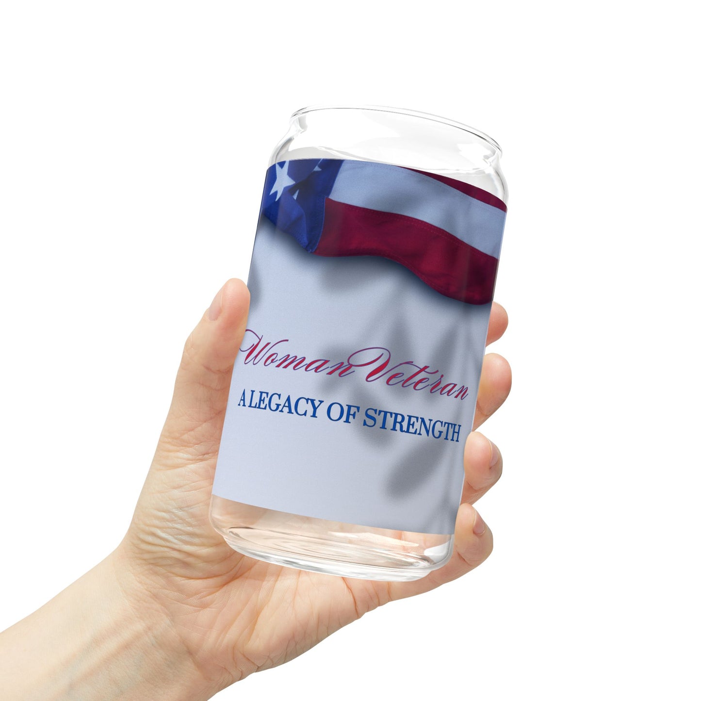 Woman Veteran 1 Sipper Glass, 16oz