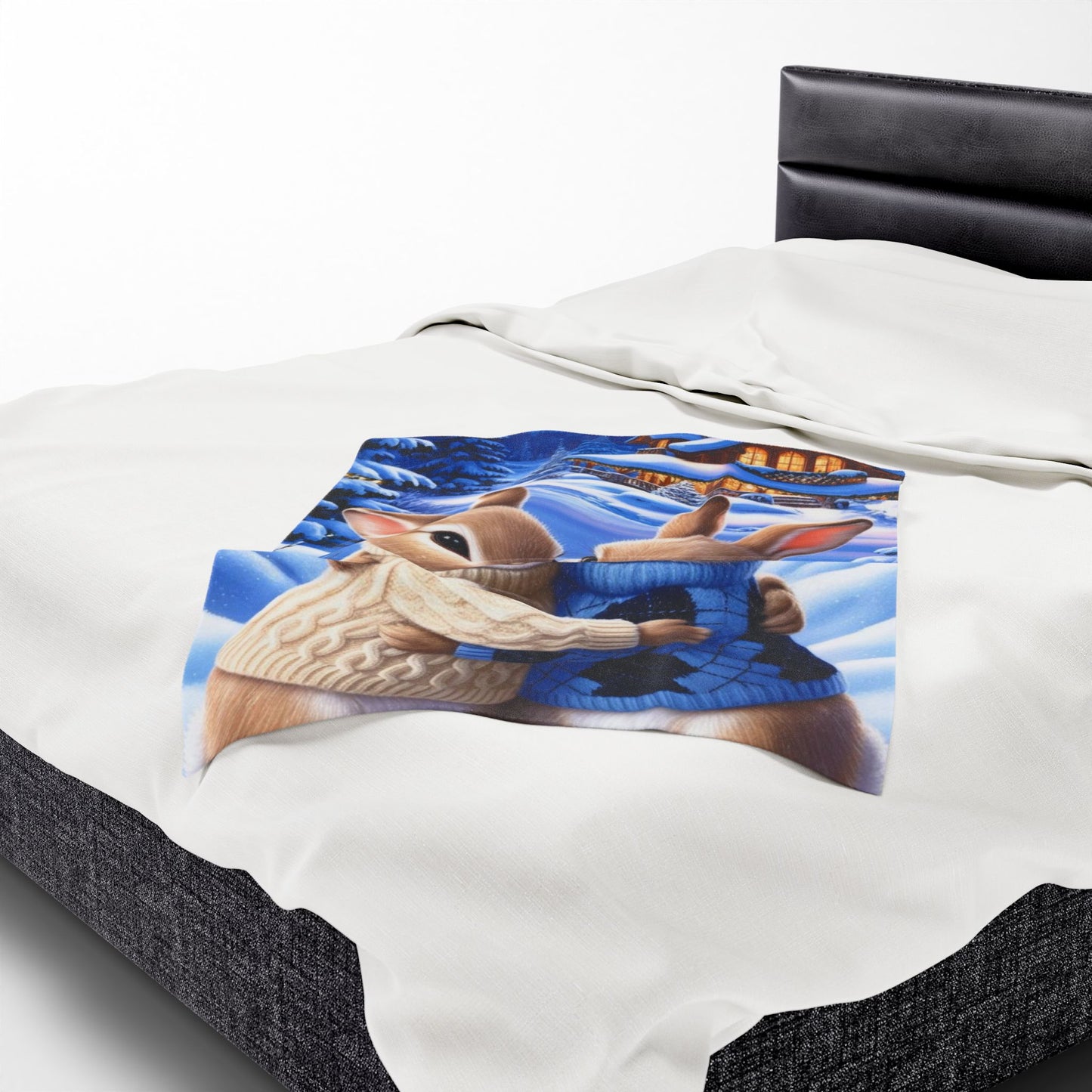 Snuggle Bunnies Velveteen Plush Blanket