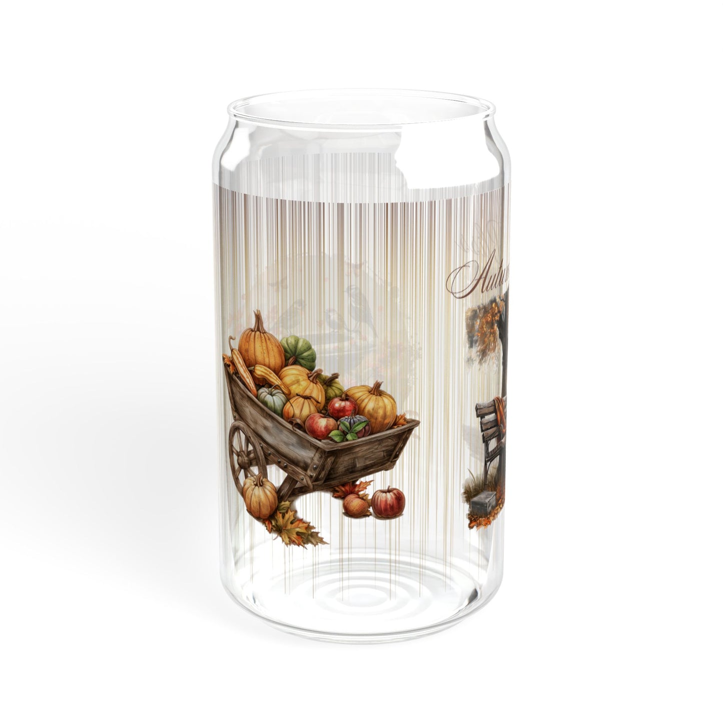 Autumn Bliss Sipper Glass, 16oz