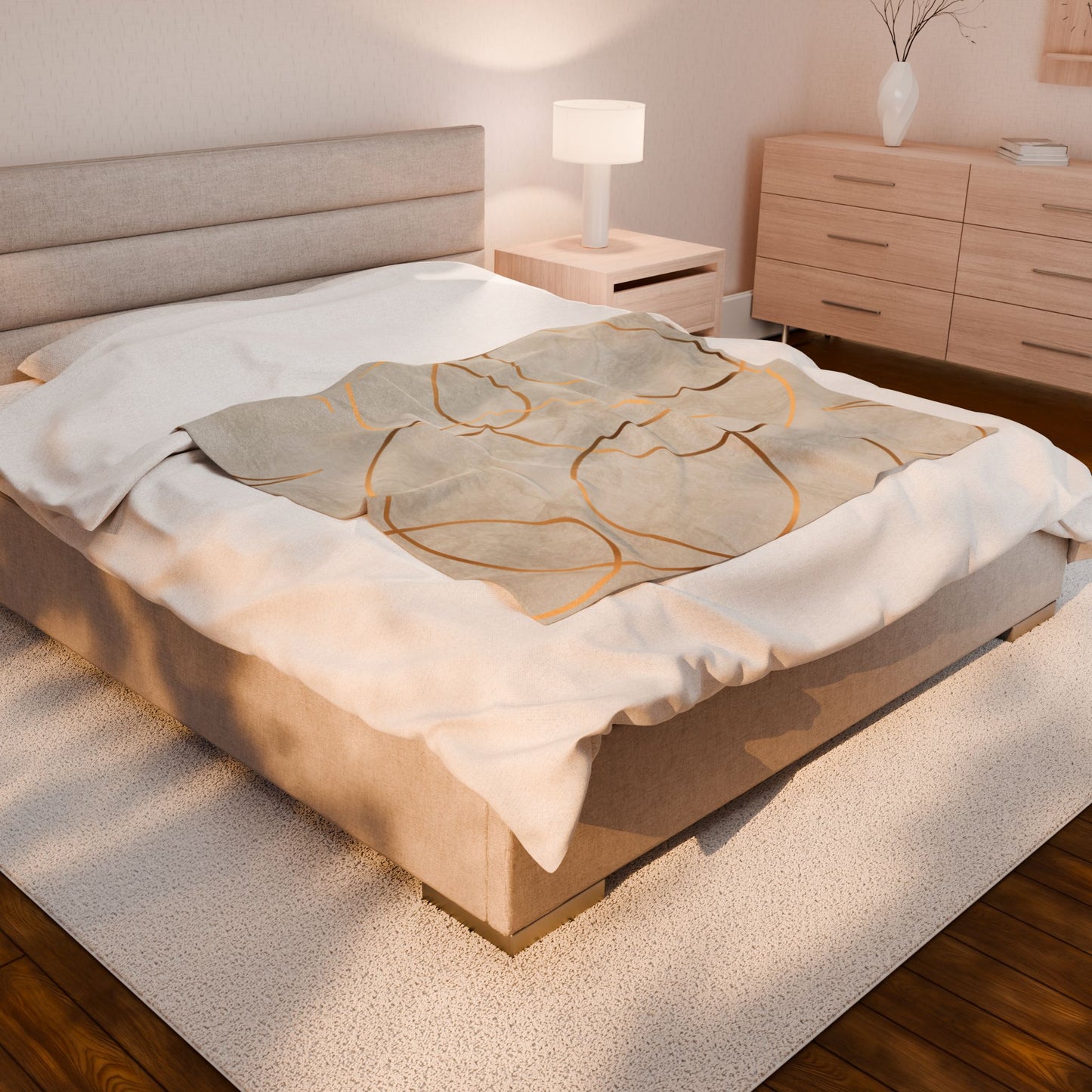 Golden Eclipse Velveteen Plush Blanket