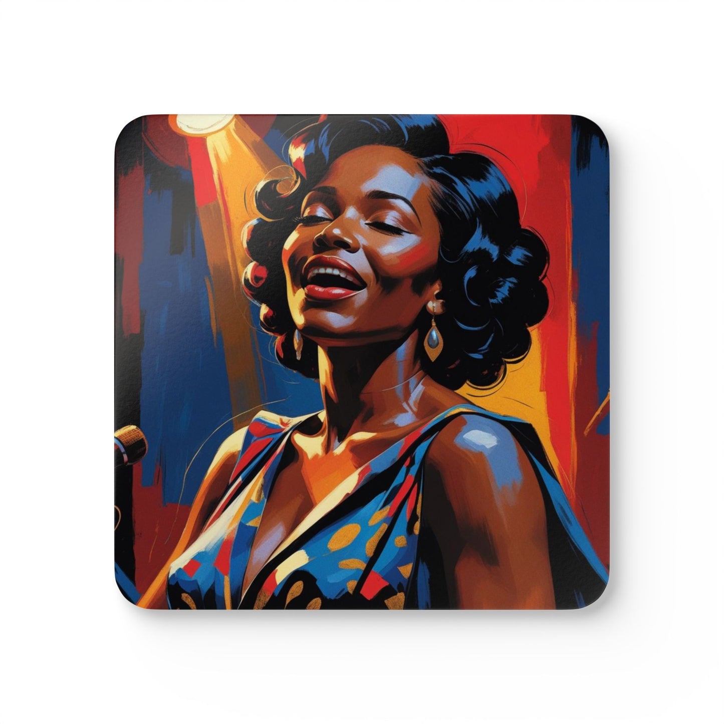 Jazz Songstress Corkwood Coaster Set