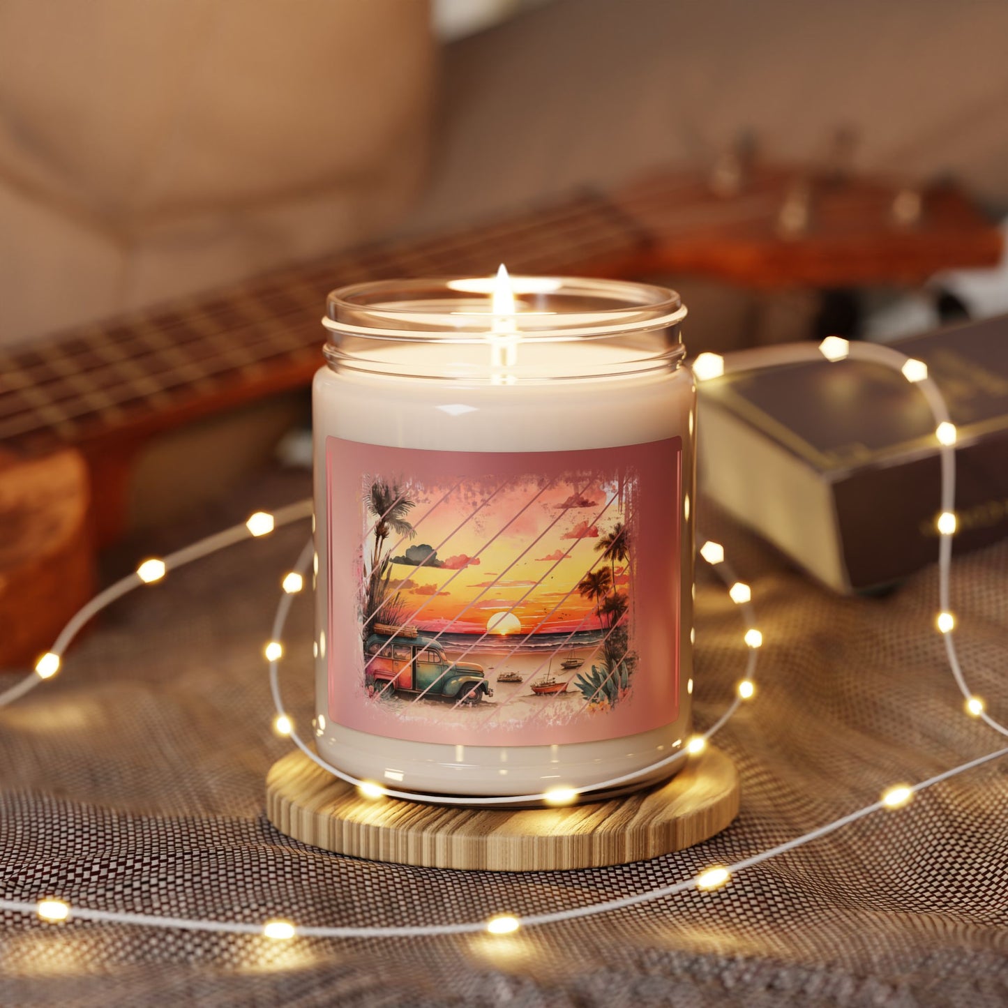 Rose Gold Beach Scented Soy Candle, 9oz