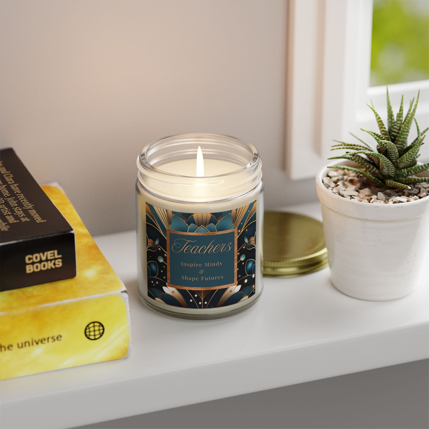 Teachers Scented Candles, Coconut Apricot Wax (4oz, 9oz)