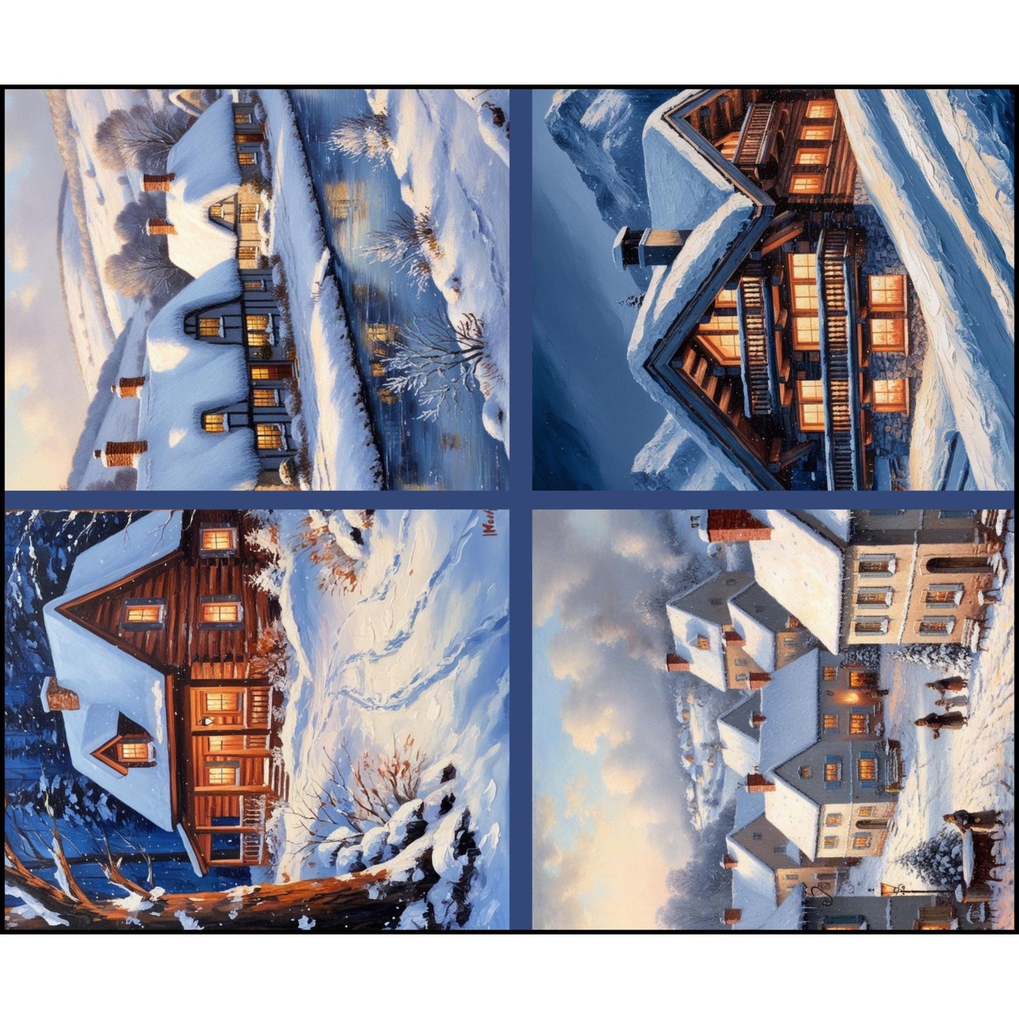 Scenes of Winter Woven Blanket