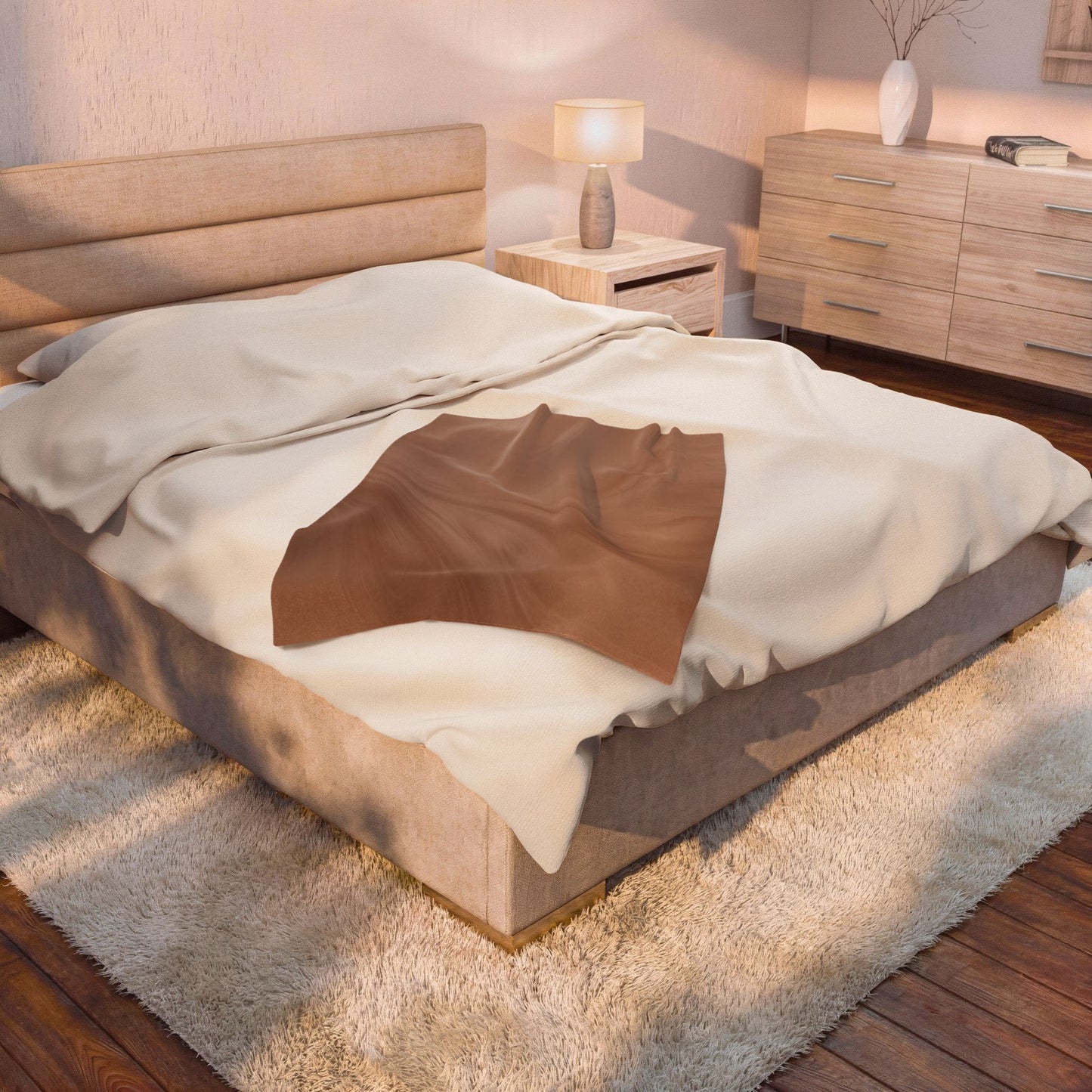Mocha Bliss Velveteen Plush Blanket