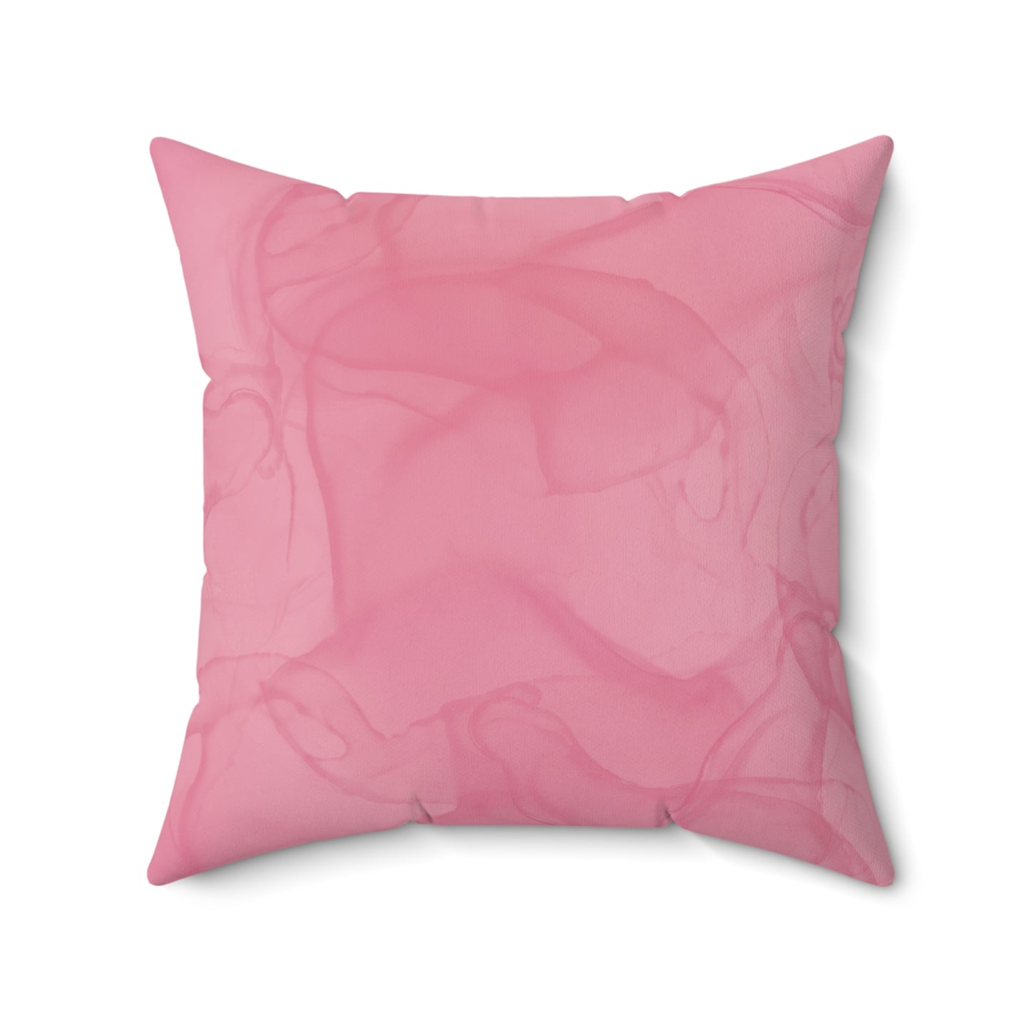 Blush Pink Faux Suede Square Pillow — Soft Blush Decorative Throw Pillow