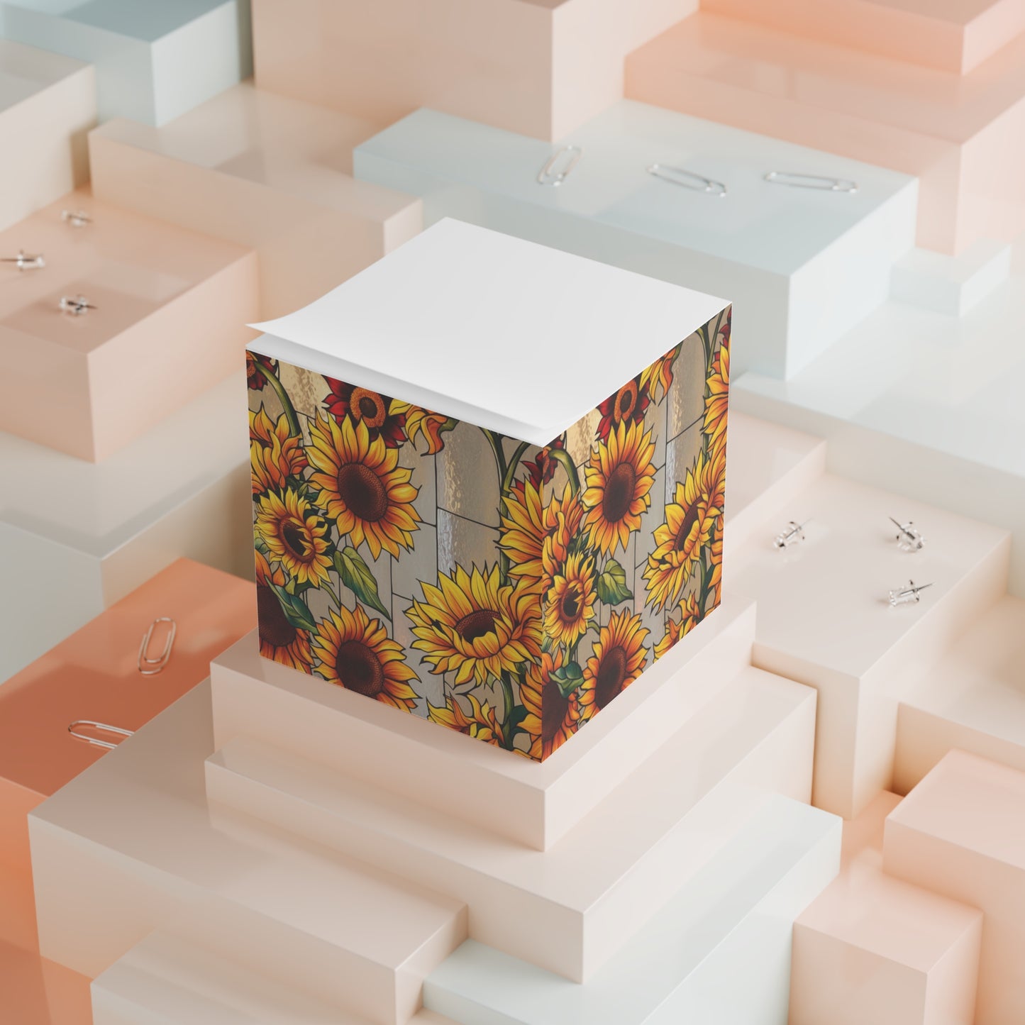 Rustic Sunflower Note Cube