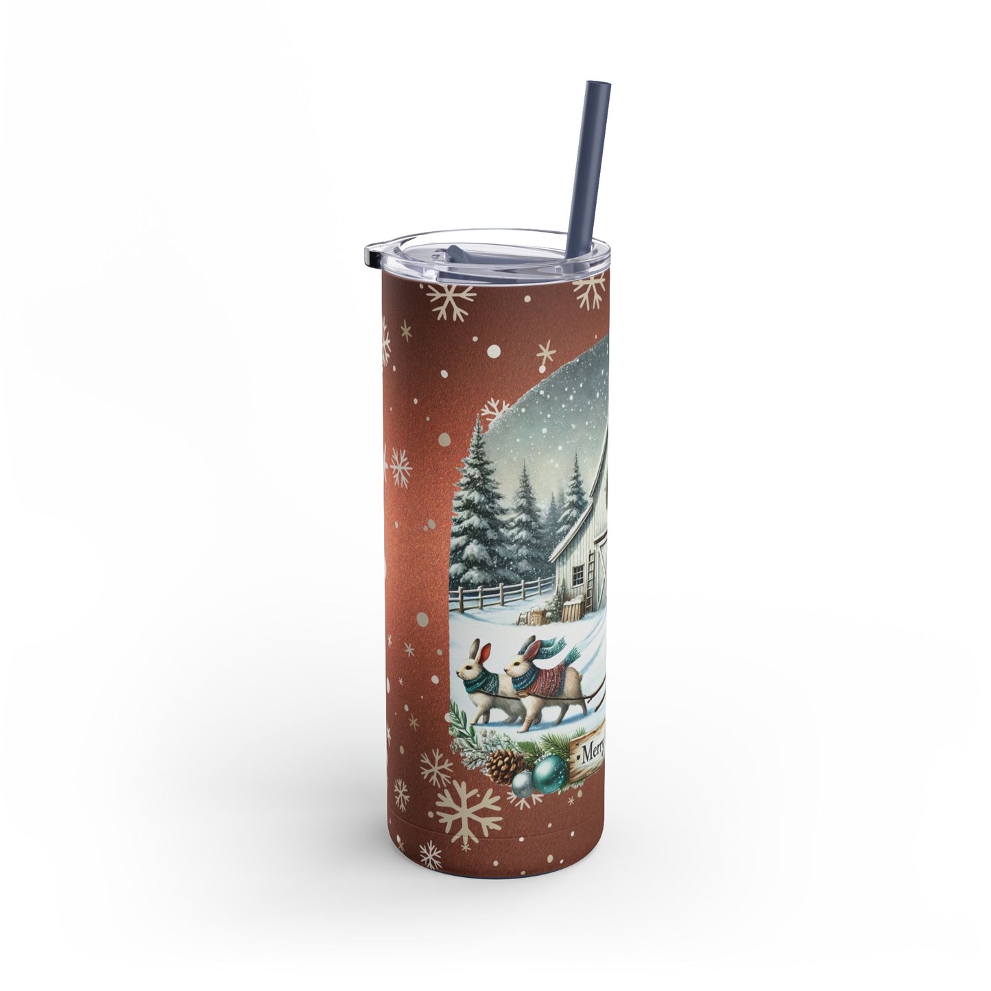 Merry Christmas 2 Maars Maker Skinny Matte Tumbler, 20oz