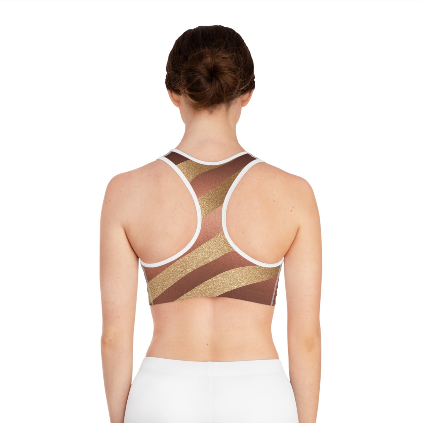 Bronze/Gold Sports Bra (AOP)