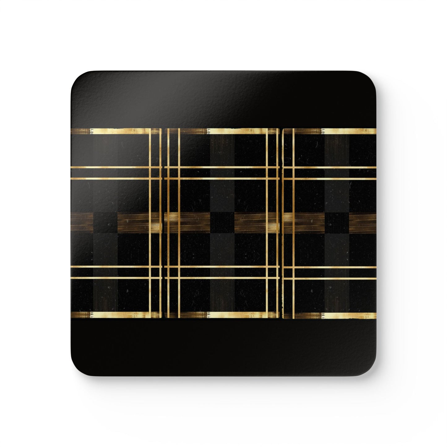 Nori & Gold Glam Corkwood Coaster Set