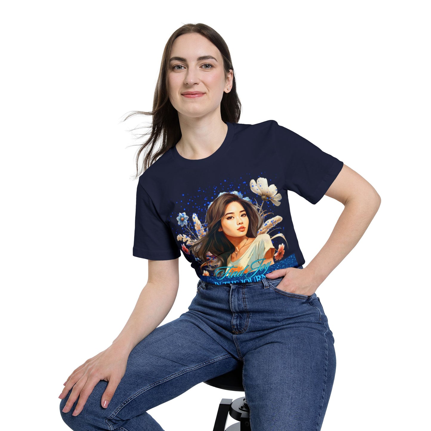Portrait Graphic T-Shirt — "In The Journey" Floral Portrait Tee