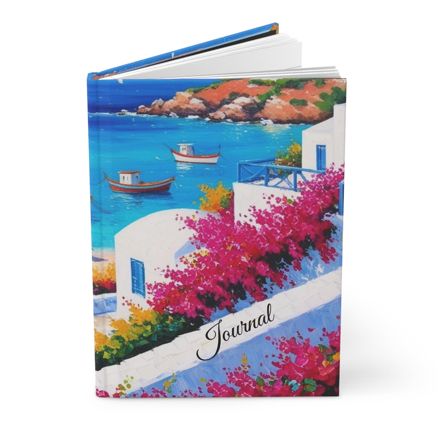 Grecian Seaside Hardcover Journal Matte