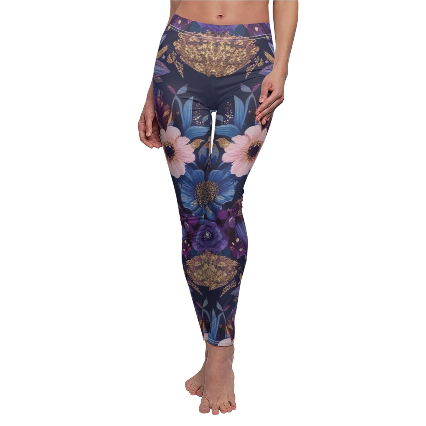 Floral Women's Cut & Sew Casual Leggings (AOP)