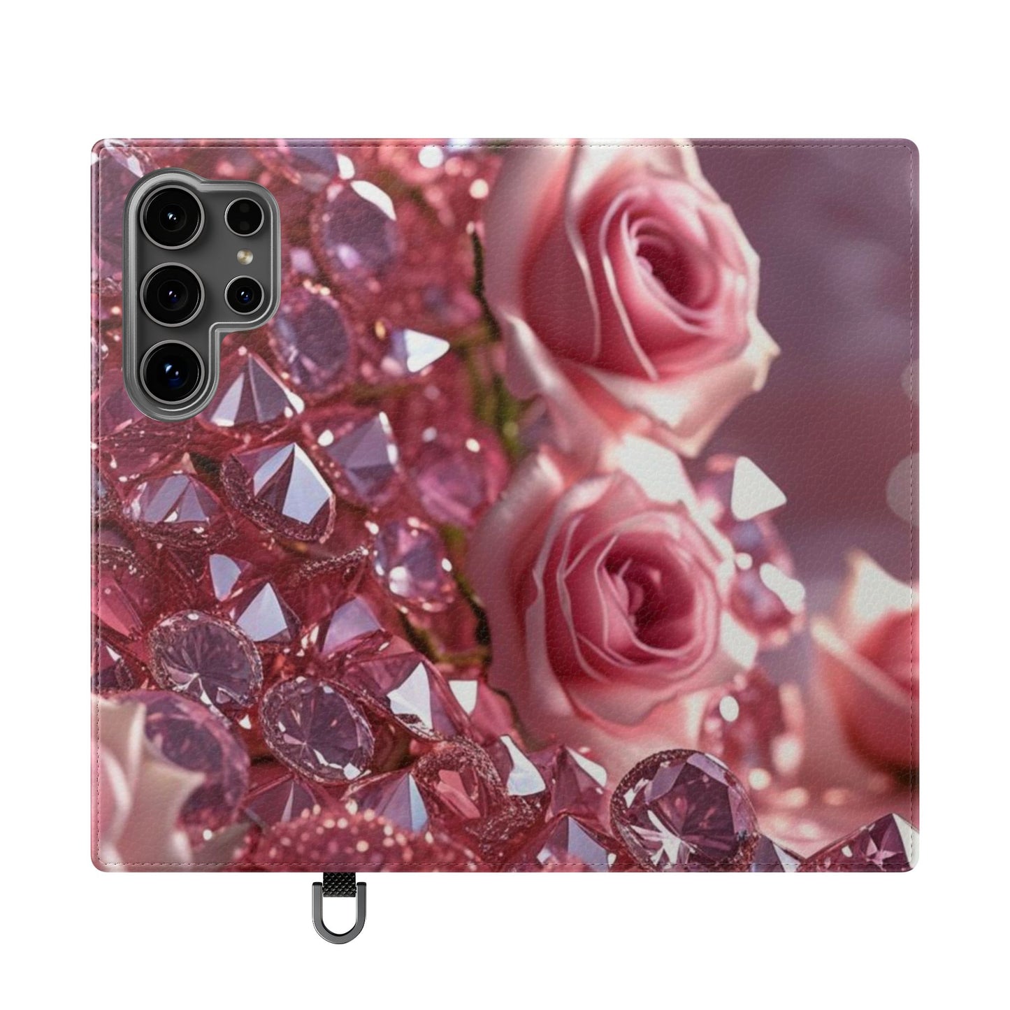Pink Diamonds & Petals Flip Cases