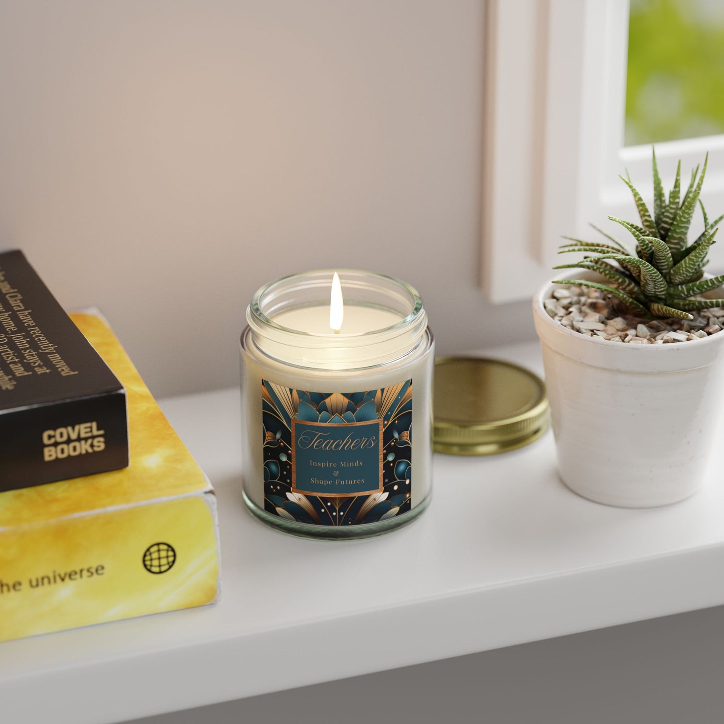 Teachers Scented Candles, Coconut Apricot Wax (4oz, 9oz)