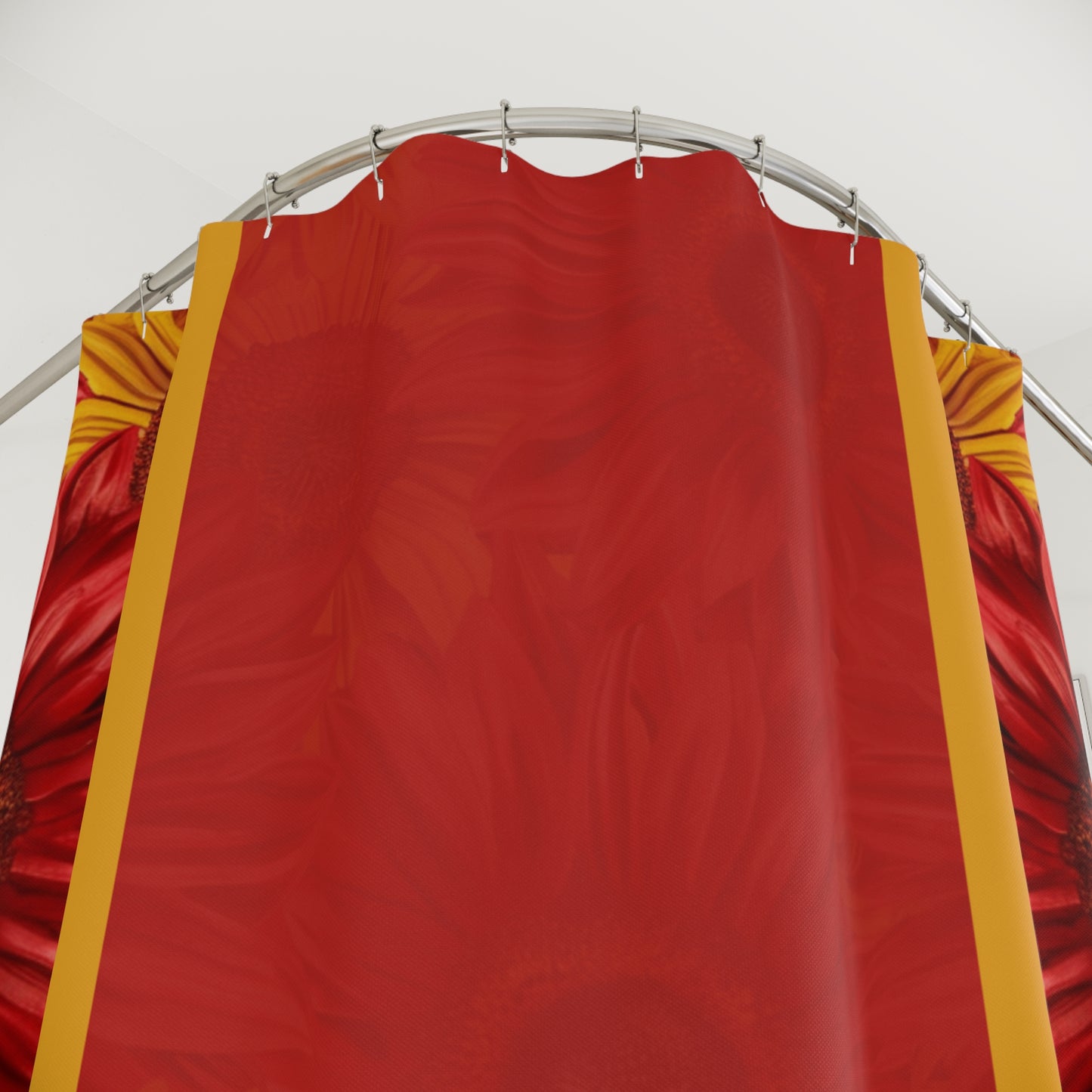 Crimson Gold Shower Curtains