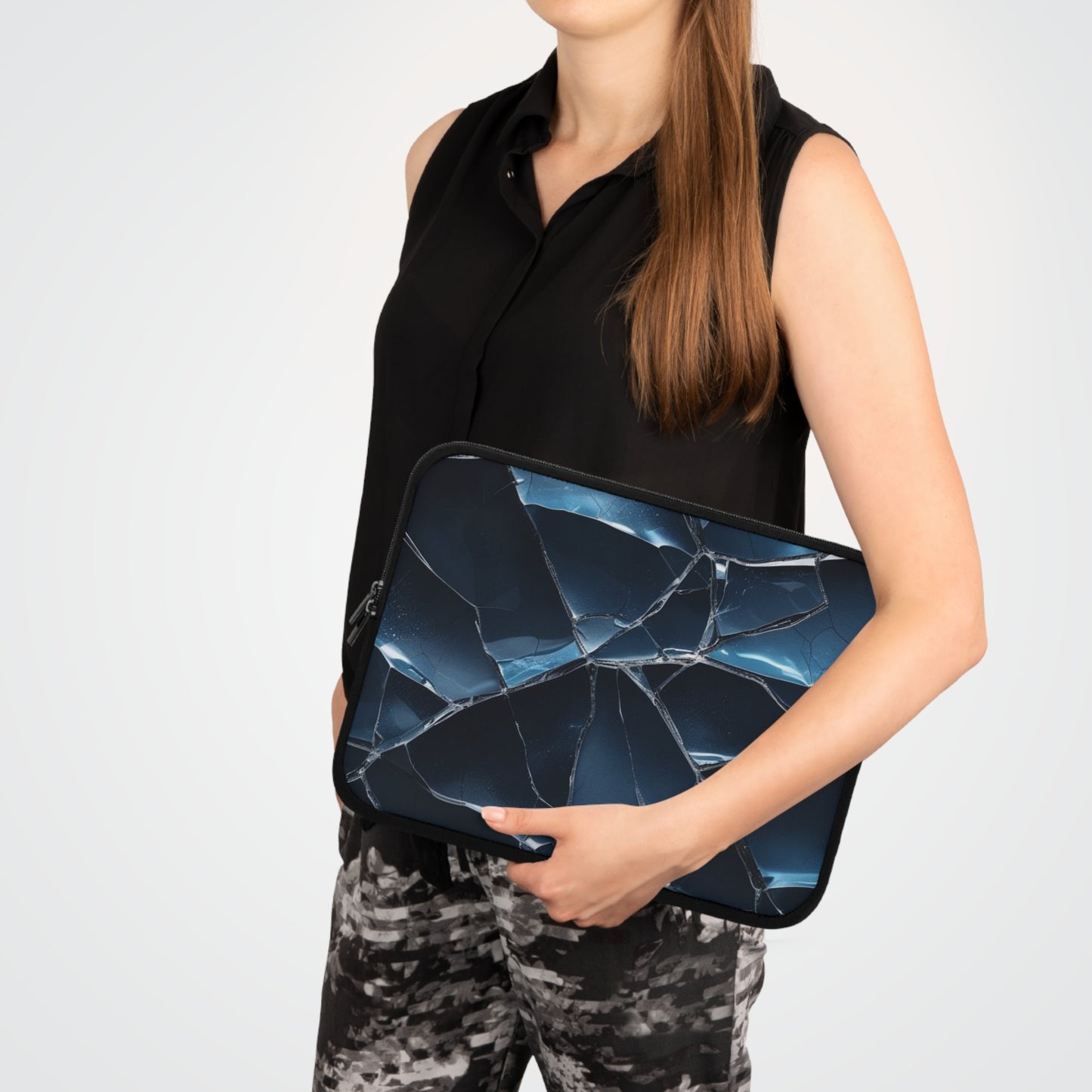 Crack'd (Dark Blue) Laptop Sleeve