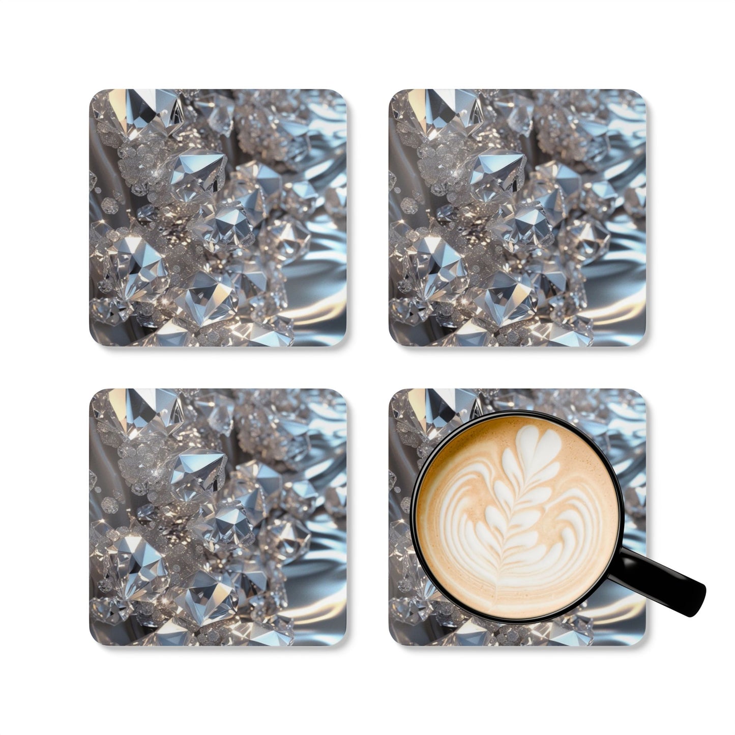 Diamond Life Corkwood Coaster Set
