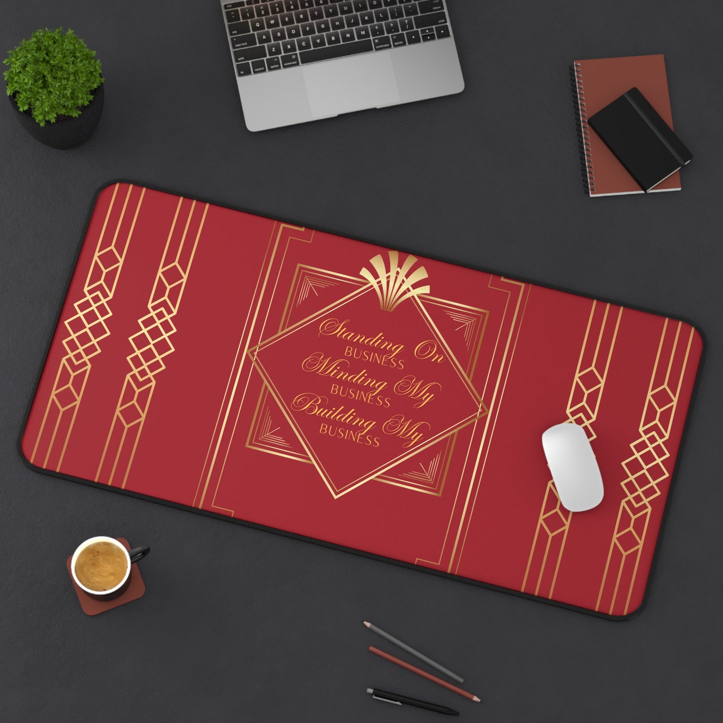 Business 2 (Red) Desk Mat