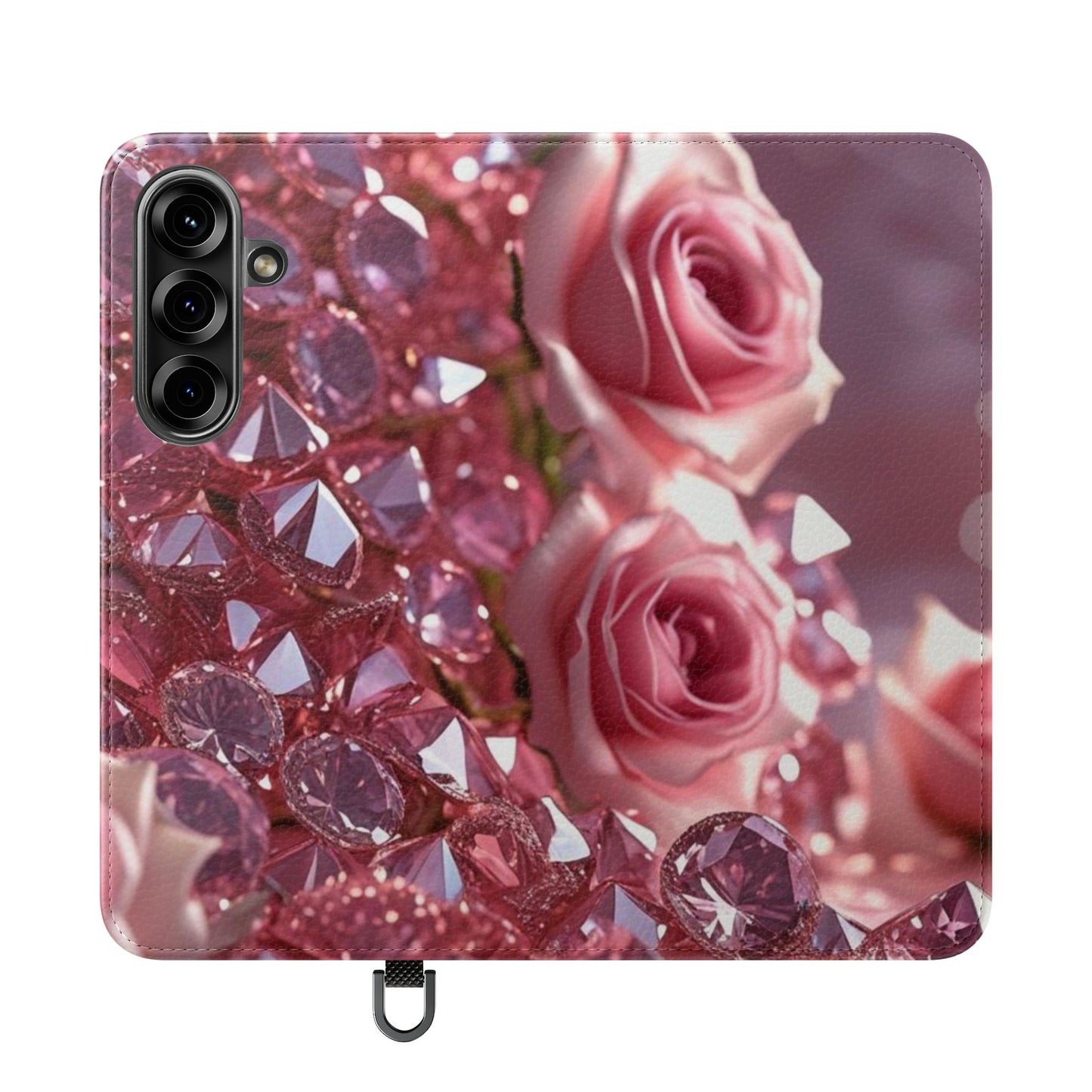 Pink Diamonds & Petals Flip Cases