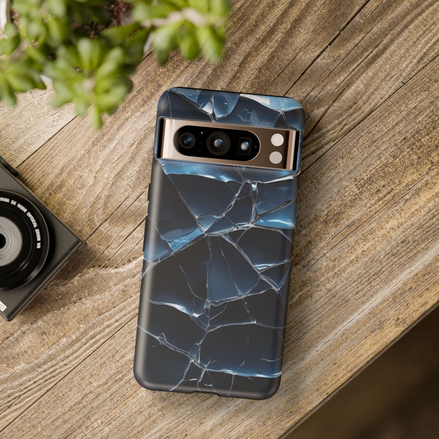 Crack'd (Dark Blue) Tough Cases