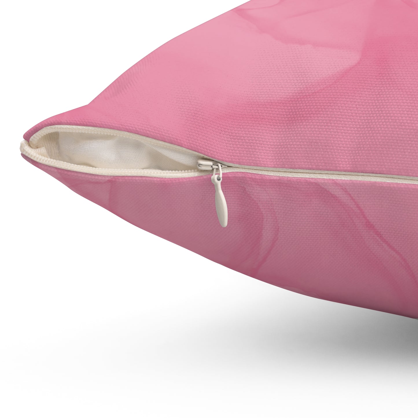 Blush Pink Throw Pillow — Decorative Square Accent Pillow