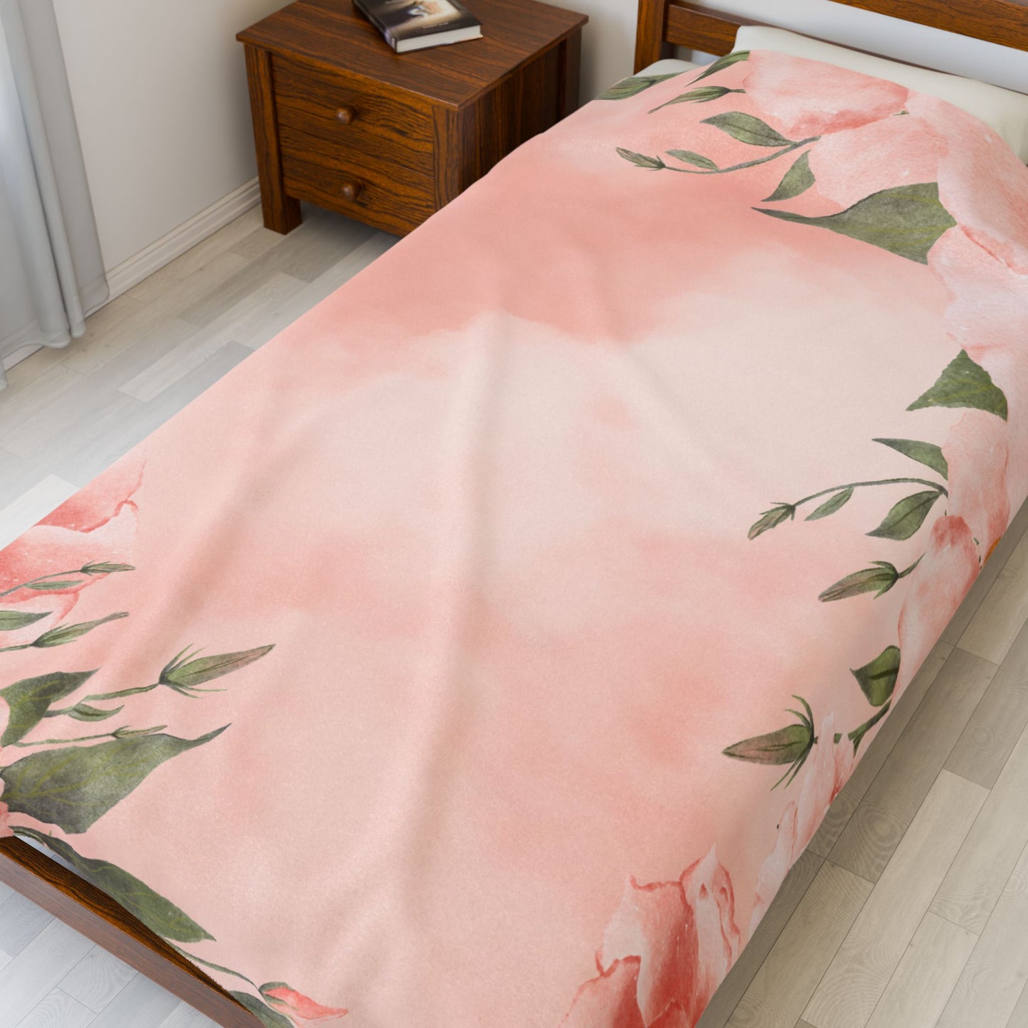 Peachy Keen Velveteen Plush Blanket