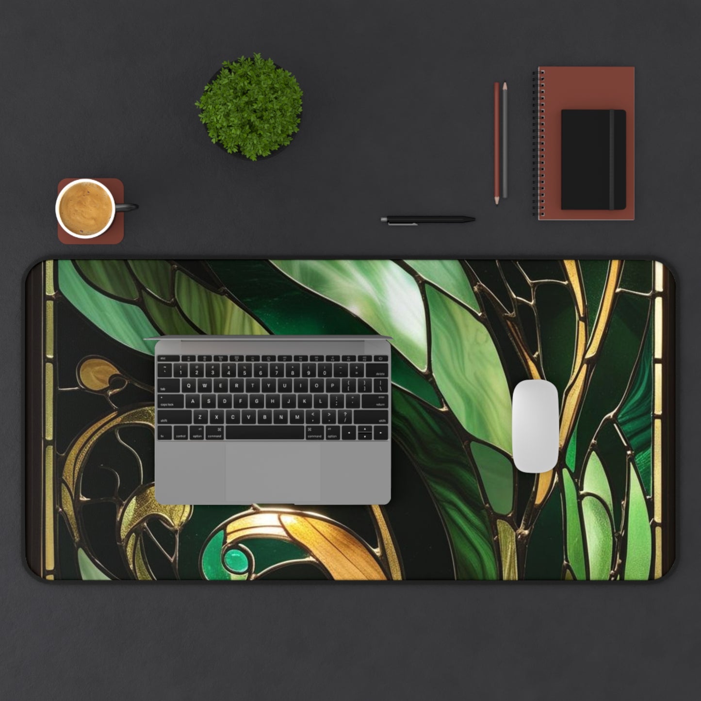 Emerald Reverie Desk Mat