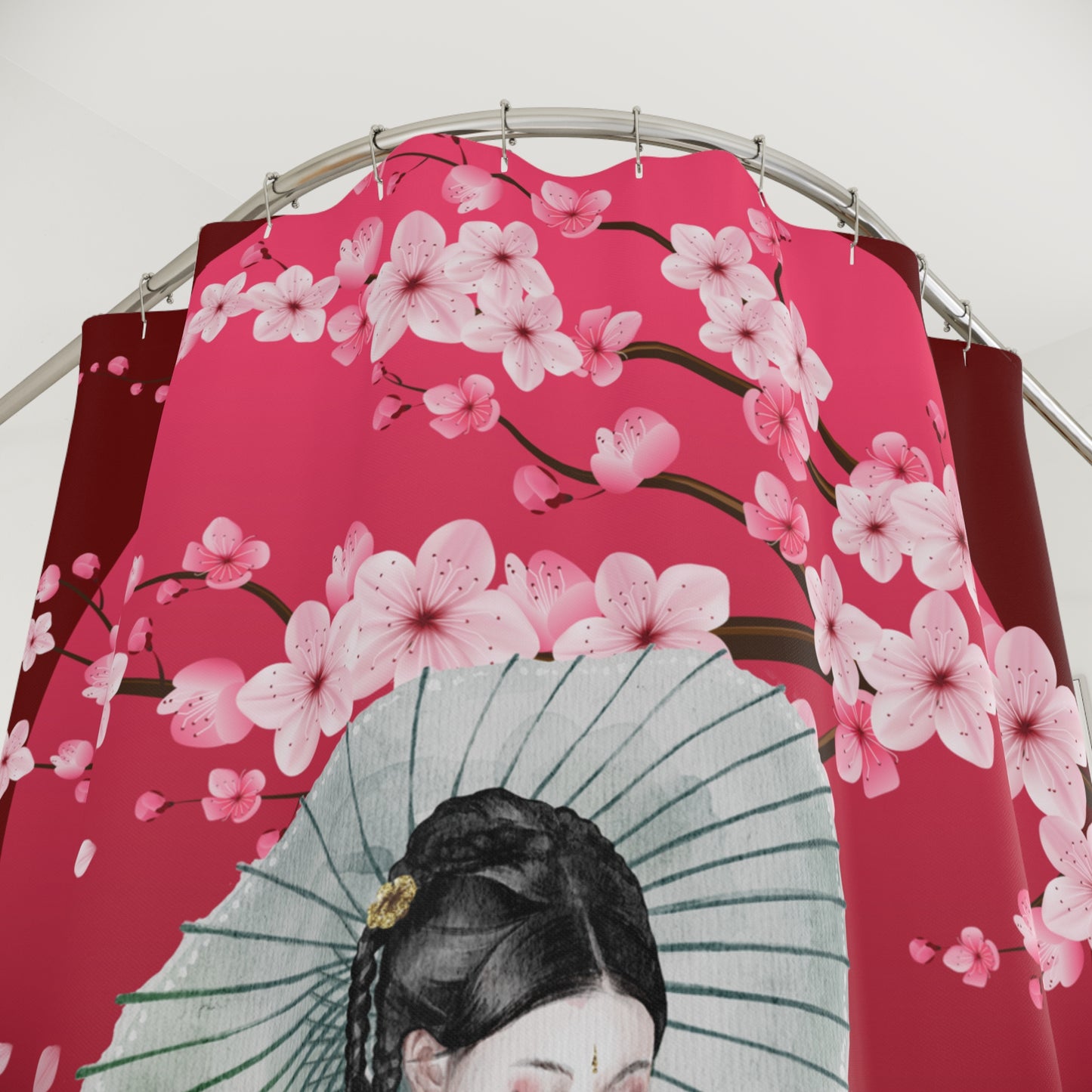 Cherry Blossoms Cherry Moon Shower Curtains