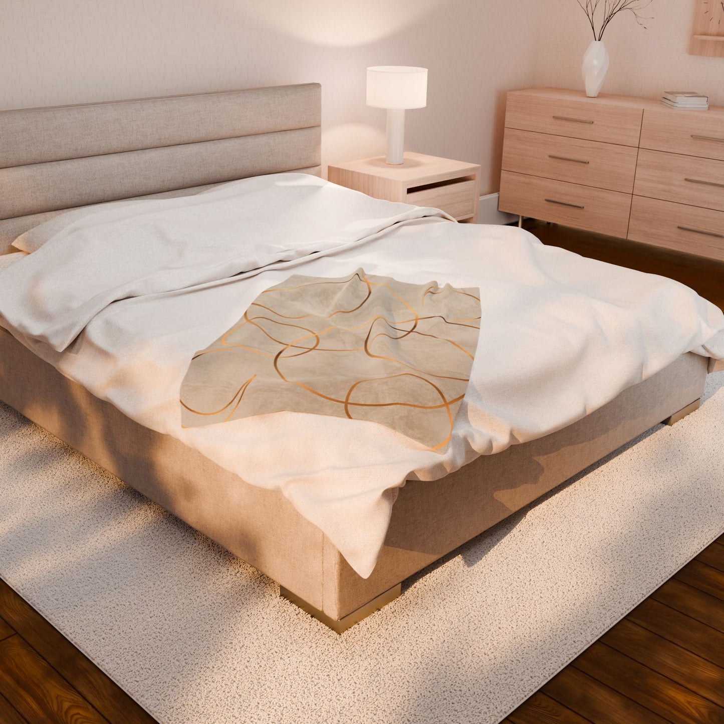 Golden Eclipse Velveteen Plush Blanket