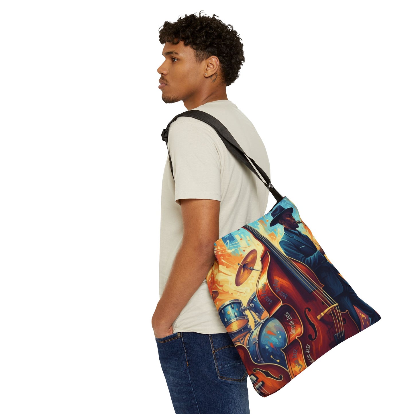 Jazz Music Adjustable Tote Bag (AOP)