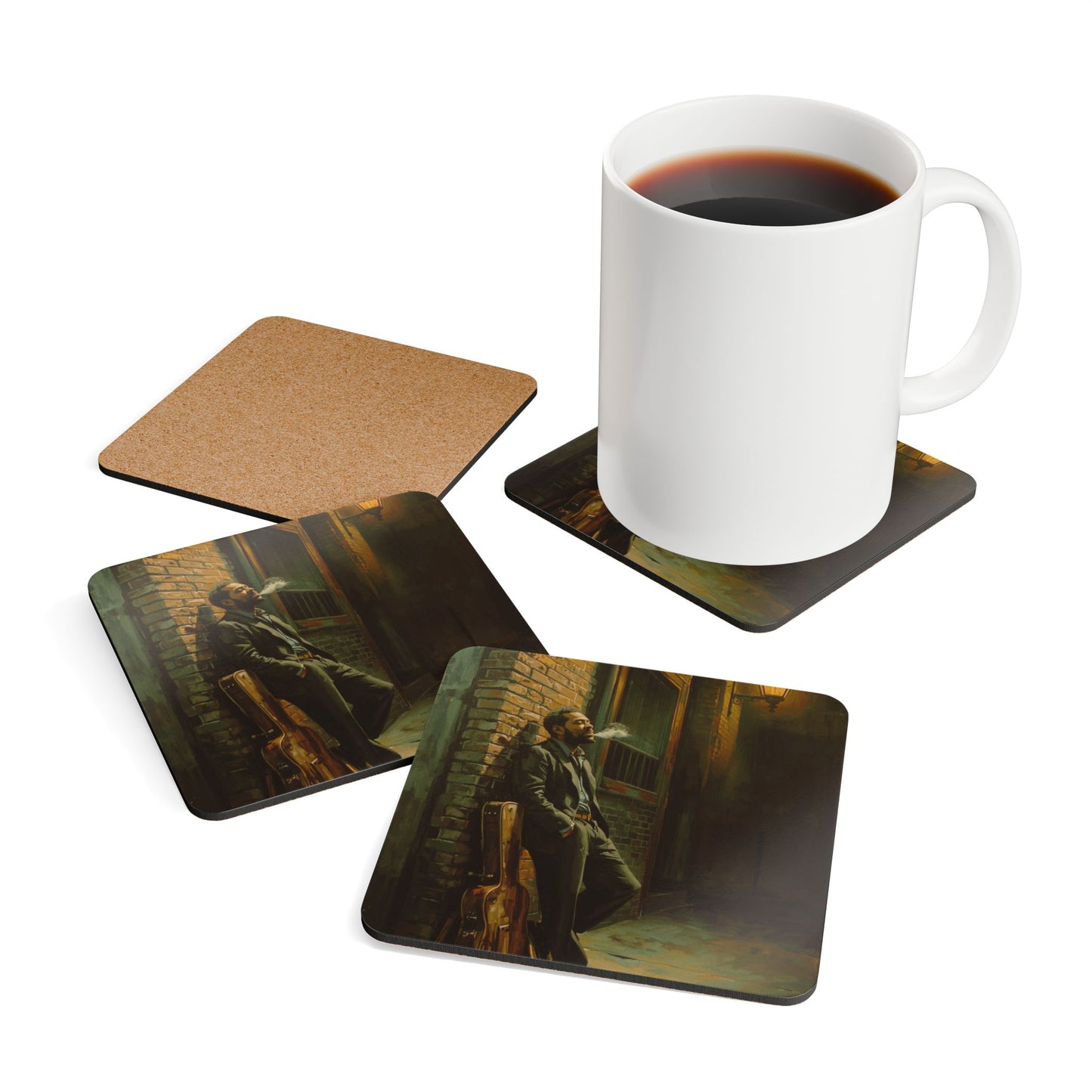 After the Gig Corkwood Coaster Set