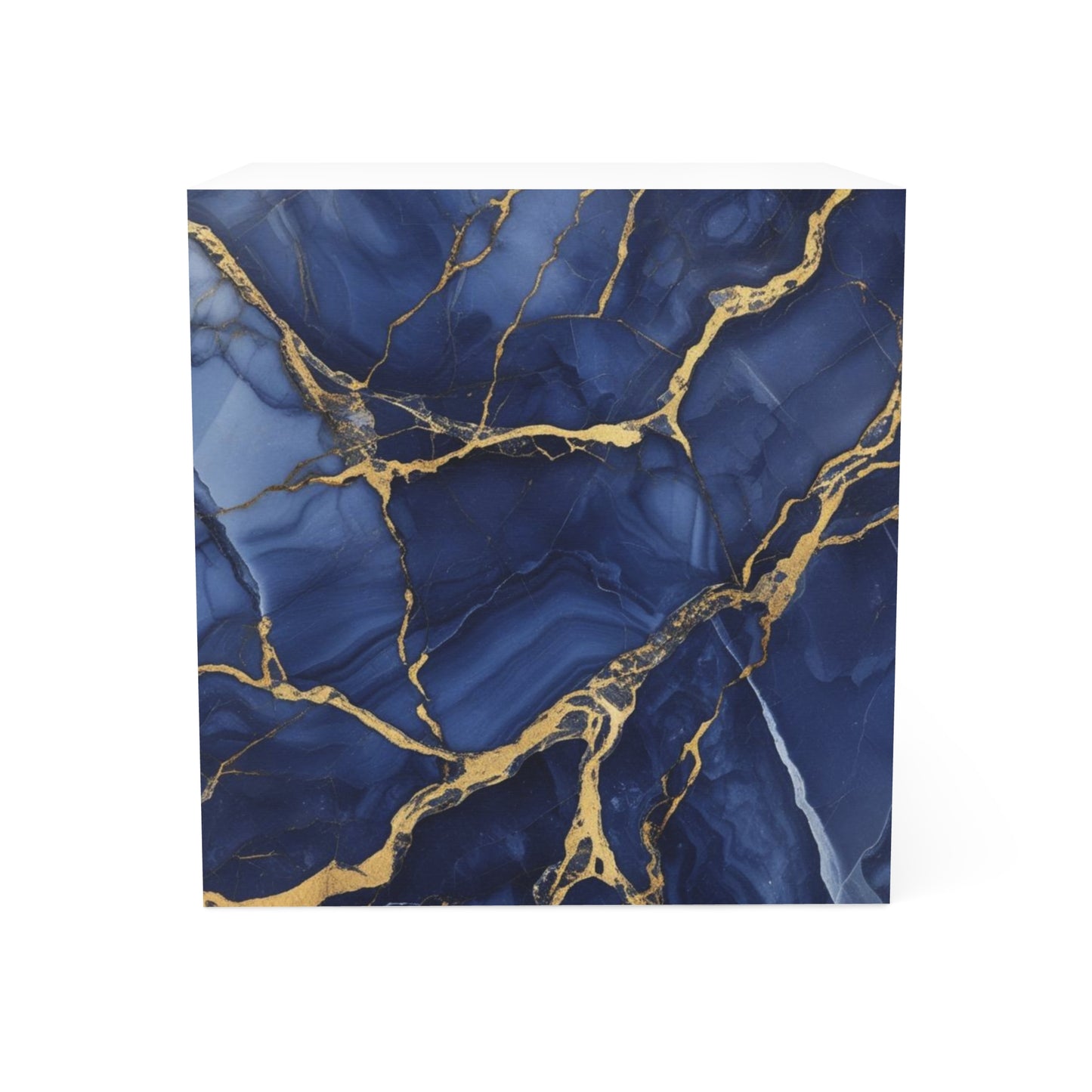 Indigo Marble Note Cube