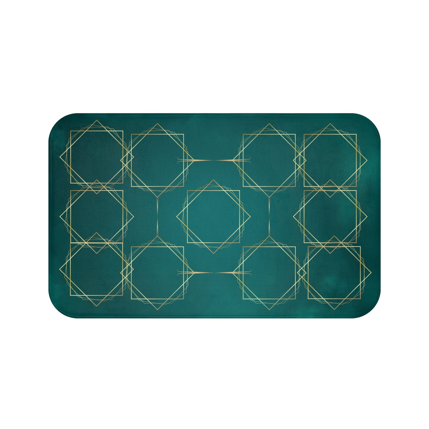 Gilded Elegance (Dark Teal) Bath Mat